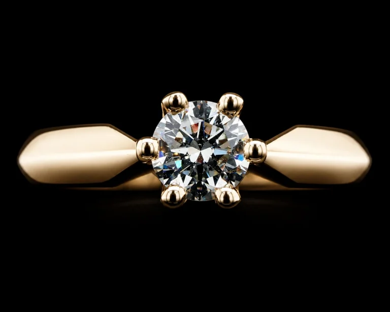 Klasyczny pierścionek z diamentem 0.51 ct