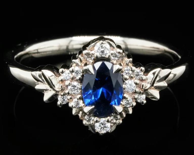 Pierścionek zaręczynowy z szafirem Royal Blue